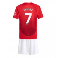 Manchester United Mason Mount #7 Heimtrikotsatz Kinder 2024-25 Kurzarm (+ Kurze Hosen)